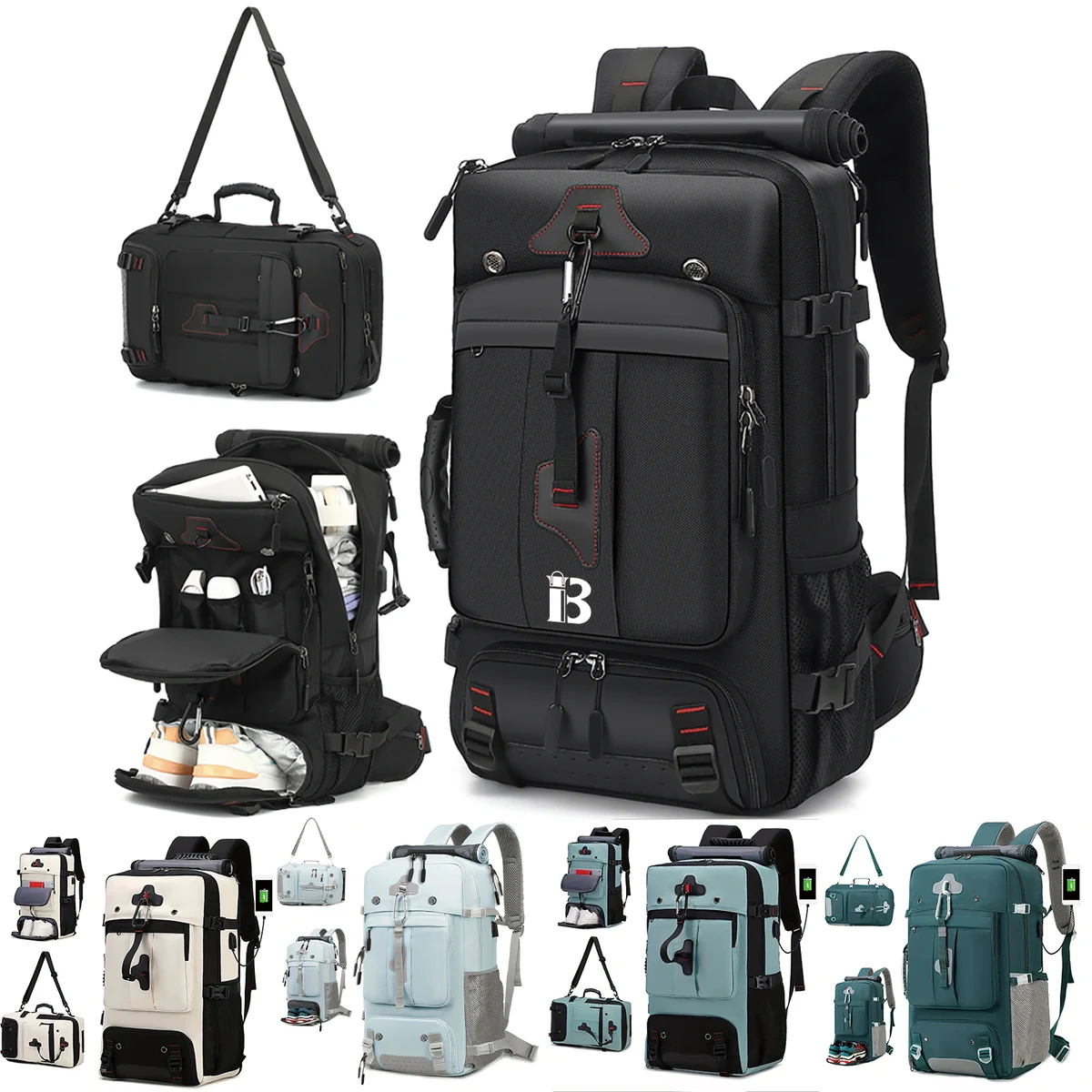 Large Capacity Men's Outdoor Carry-on Backpack 1