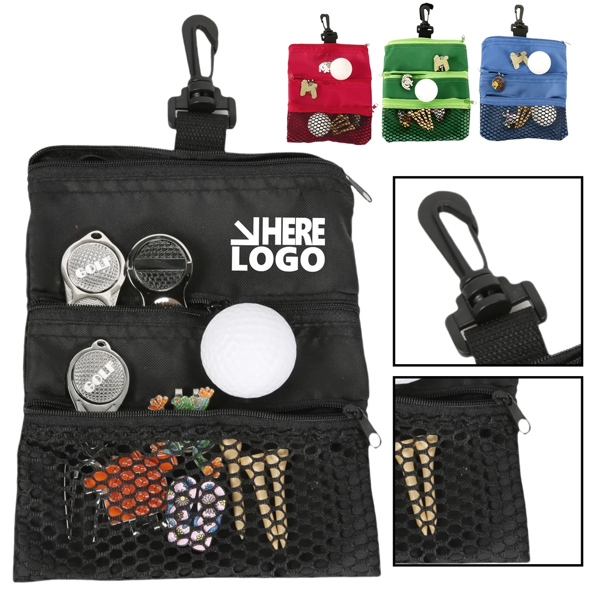 Golf Ball Bag with Clip 1