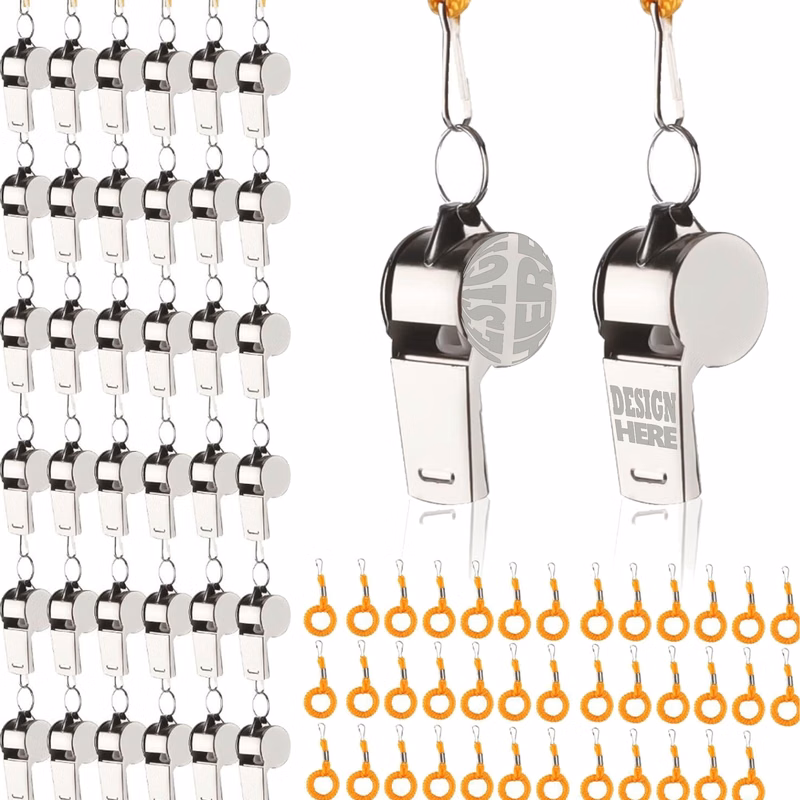 MOQ500 Stainless Steel Edge-Wrapped Whistle