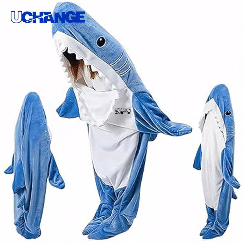 Shark Blanket Hoodie Cosplay Nightgown