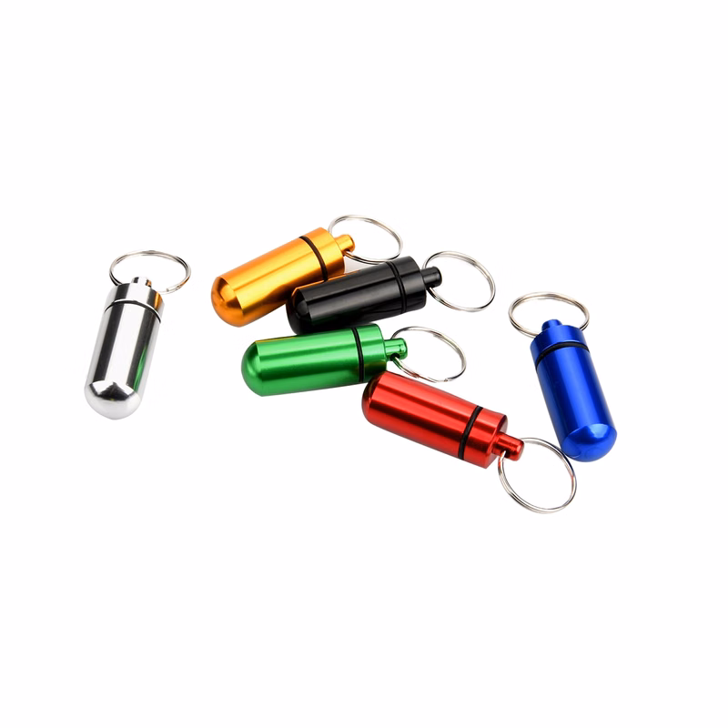 Mini Portable Aluminum Alloy Pill Bottle