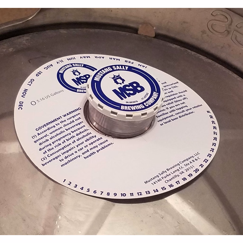 Beer Can Adhesive Keg Collars