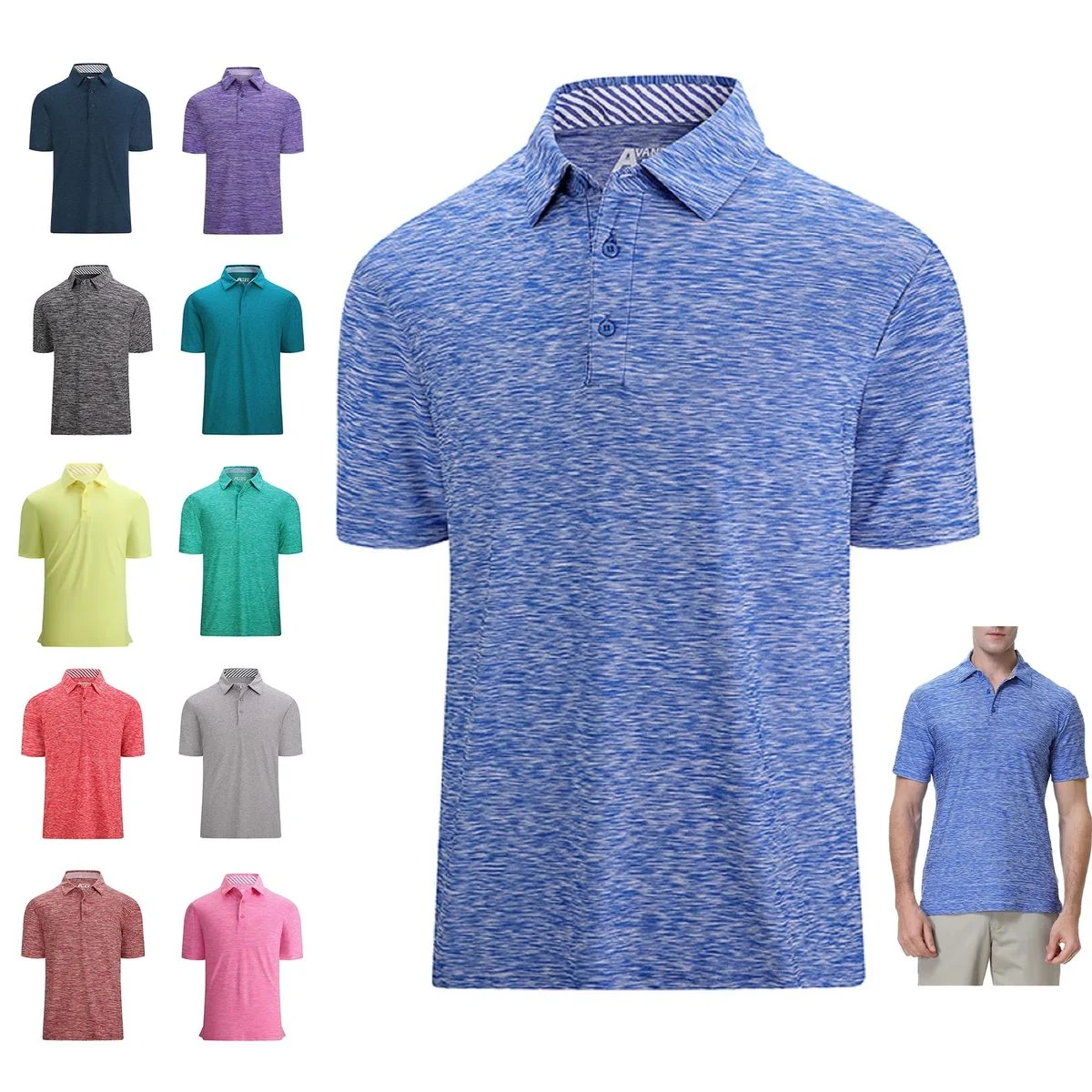 Moisture Wicking Quick-Dry Short Sleeve Casual Polo Shirts 1