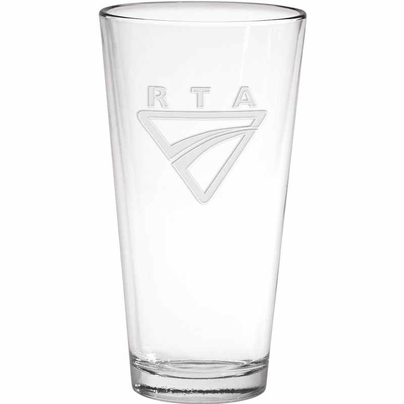 20 oz. Large Mixing Glass - Deep Etched
