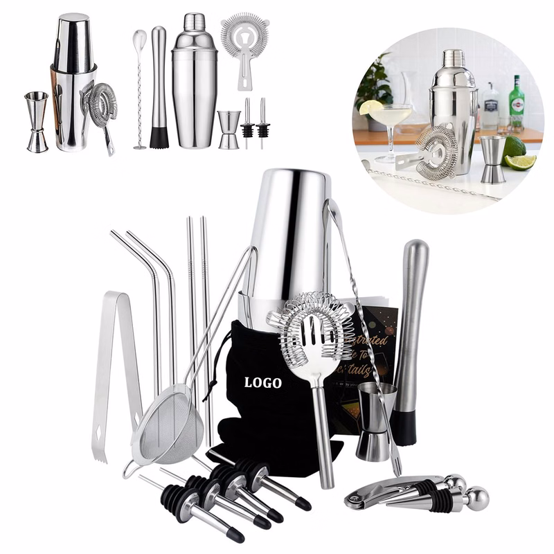 Stainless Steel Bartender Cocktail Shaker Kit Set