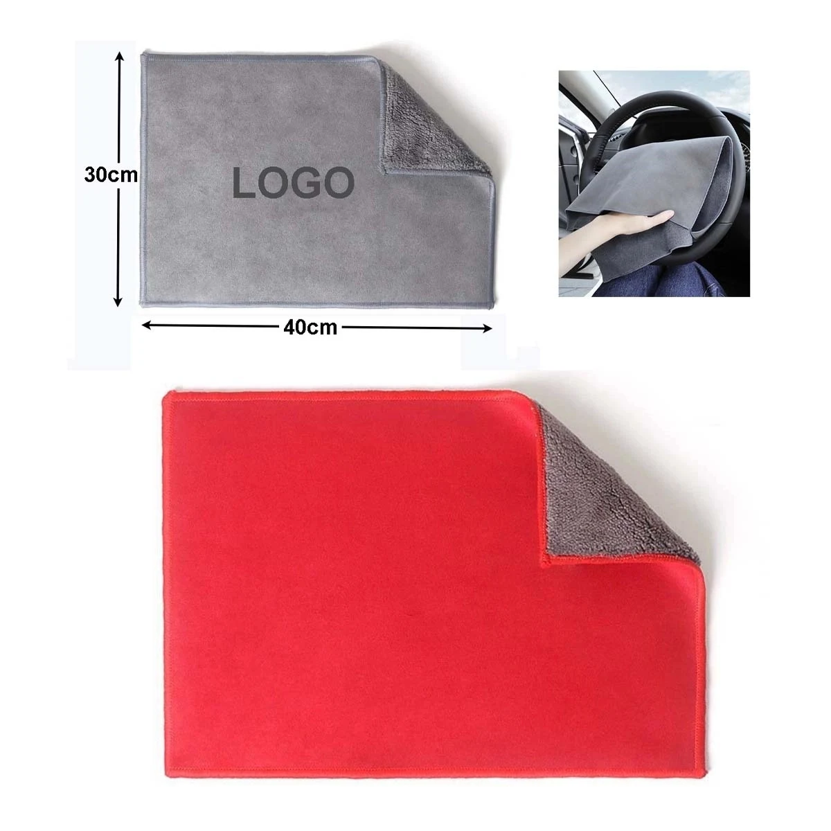 Double Sided Chamois Cleaning Car Cloth 1