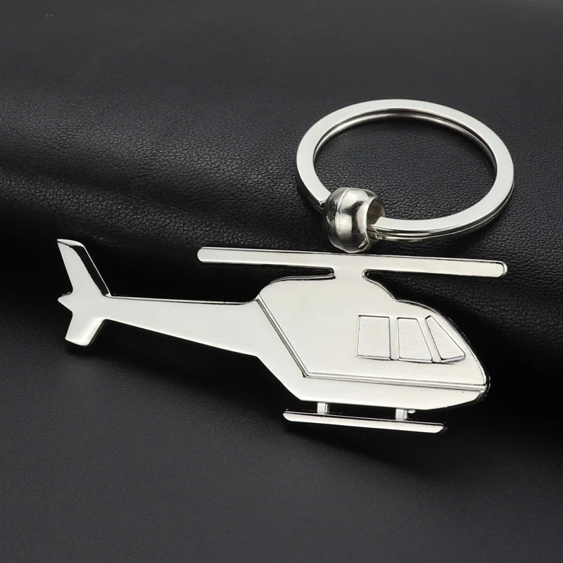 Metal helicopter keyring 1