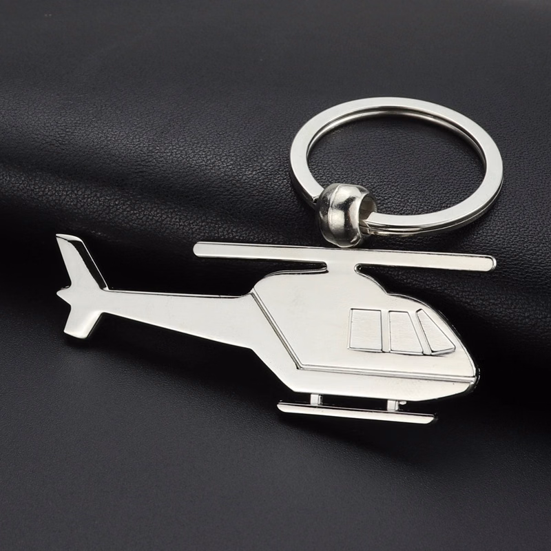 Metal helicopter keyring