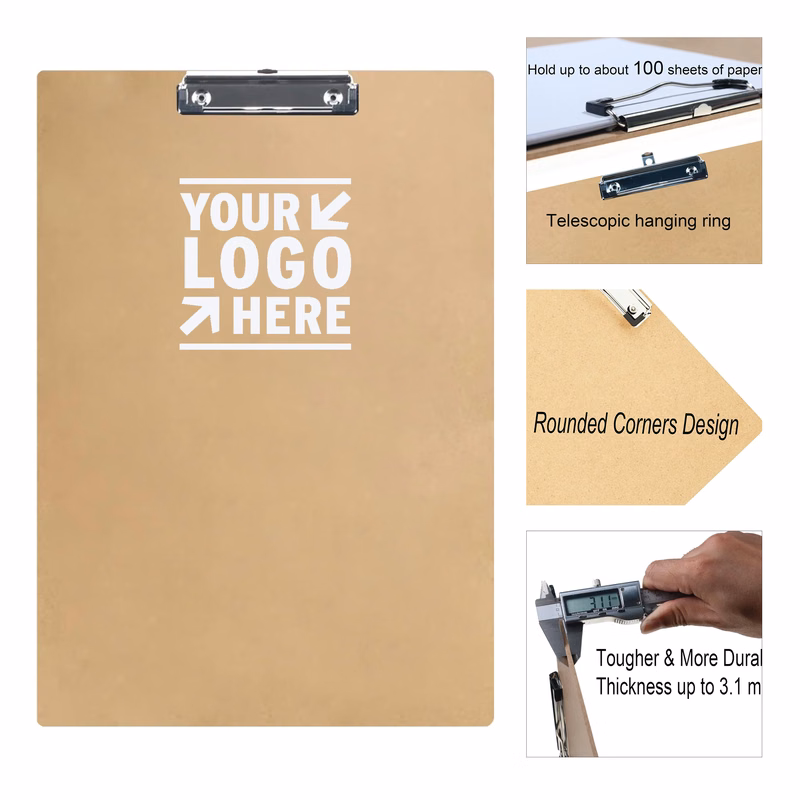 11" x 17" Clipboard Vertical Extra Large Hardboard Low Profile Clip Board MDF