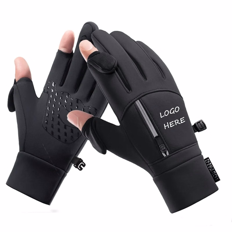 Fingerless Waterproof Anti Slip Warm Gloves With Storage