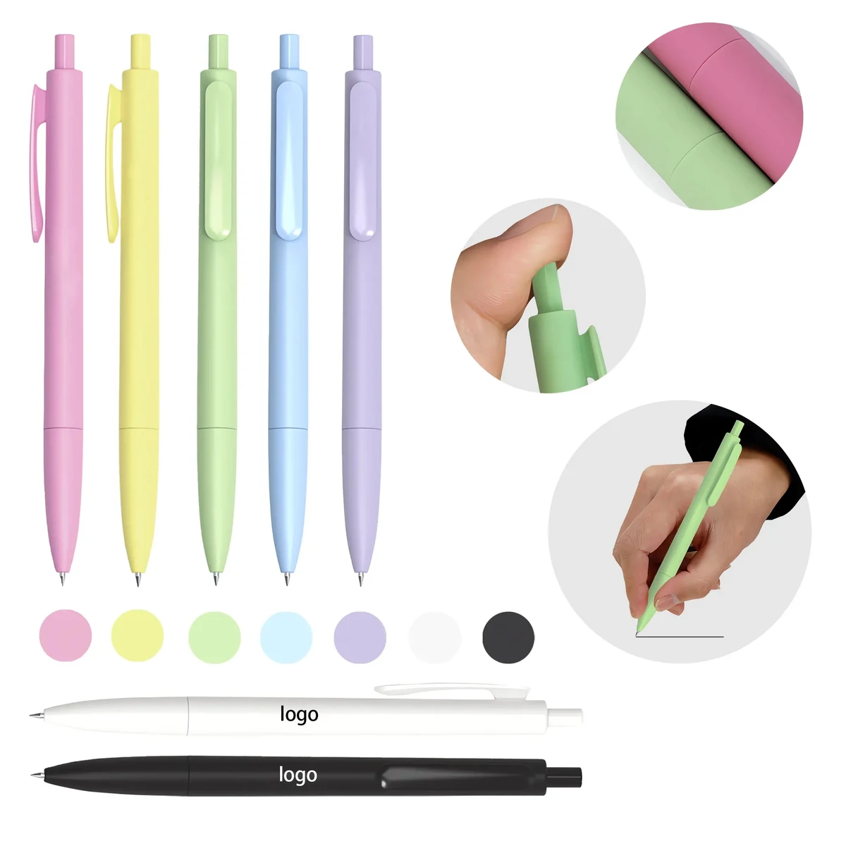 Retractable Gel Pen Black 0.5mm 1
