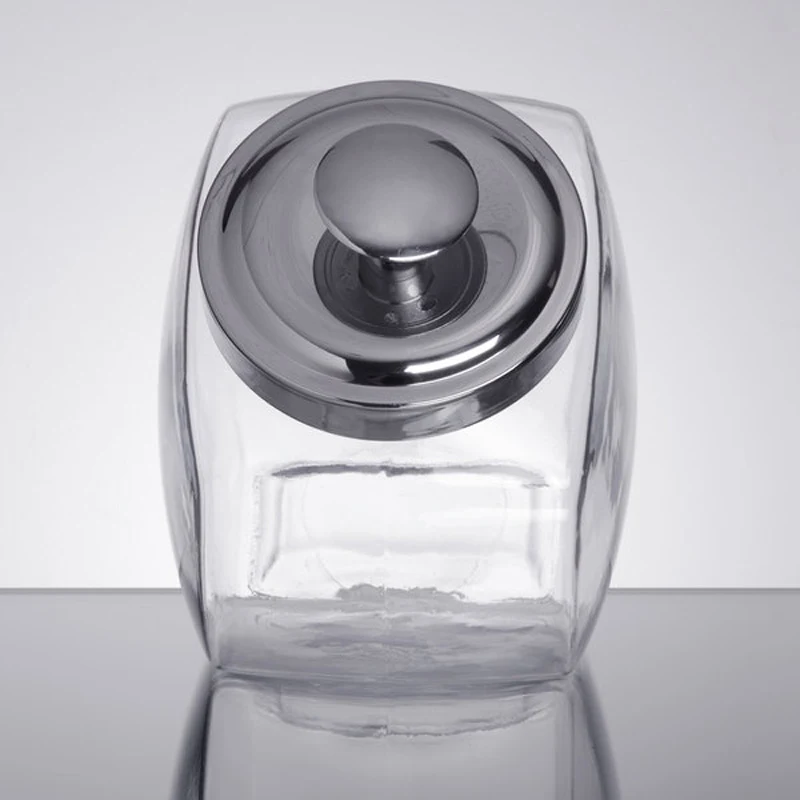 Anchor Hocking 69857AHG17 1/2 Gallon Glass Penny Candy Jar with Chrome Lid 1