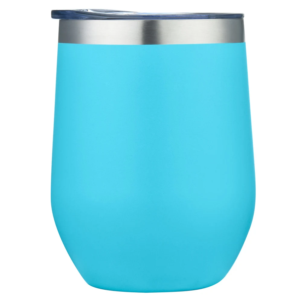 12oz. Stainless Steel Stemless Wine Tumbler with Sipping Lid 1