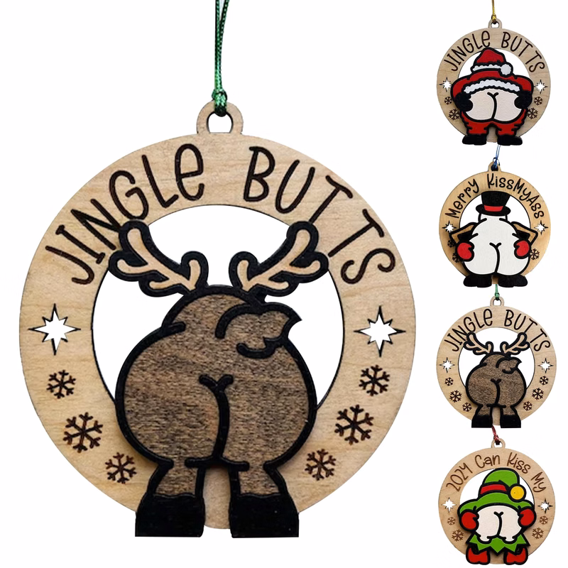Wood Holiday Christmas Tree Ornament