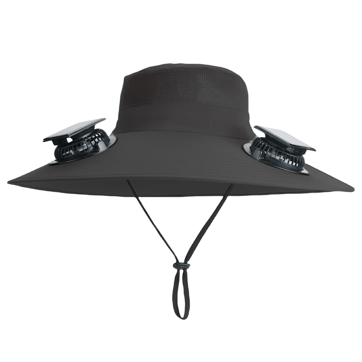 Summer Solar Dual Fan Hat for Outdoor Hiking Fishing Sun Protection Wide Brim Quick Dry Waterproof. 1