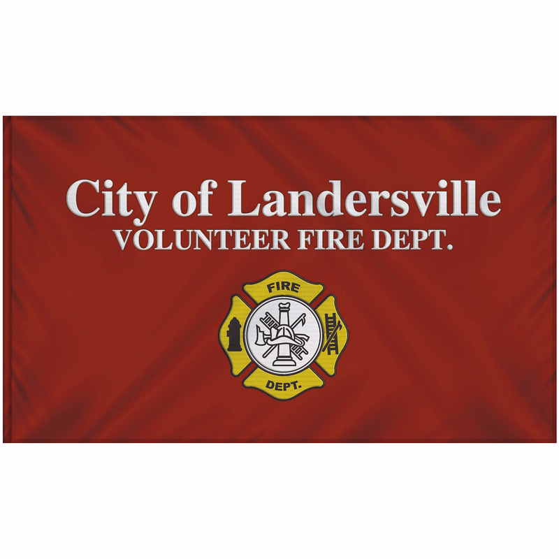 6' x 10' Single Sided Embroidered Flag with Pole Sleeve