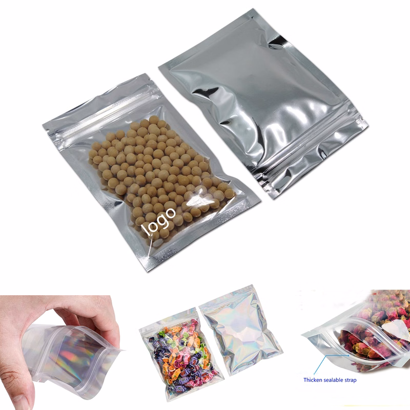Clear Silver Reclosable Airtight Mylar Bags