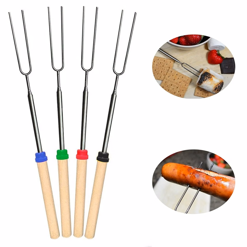 Stainless Steel Marshmallow Roasting BBQ Sticks