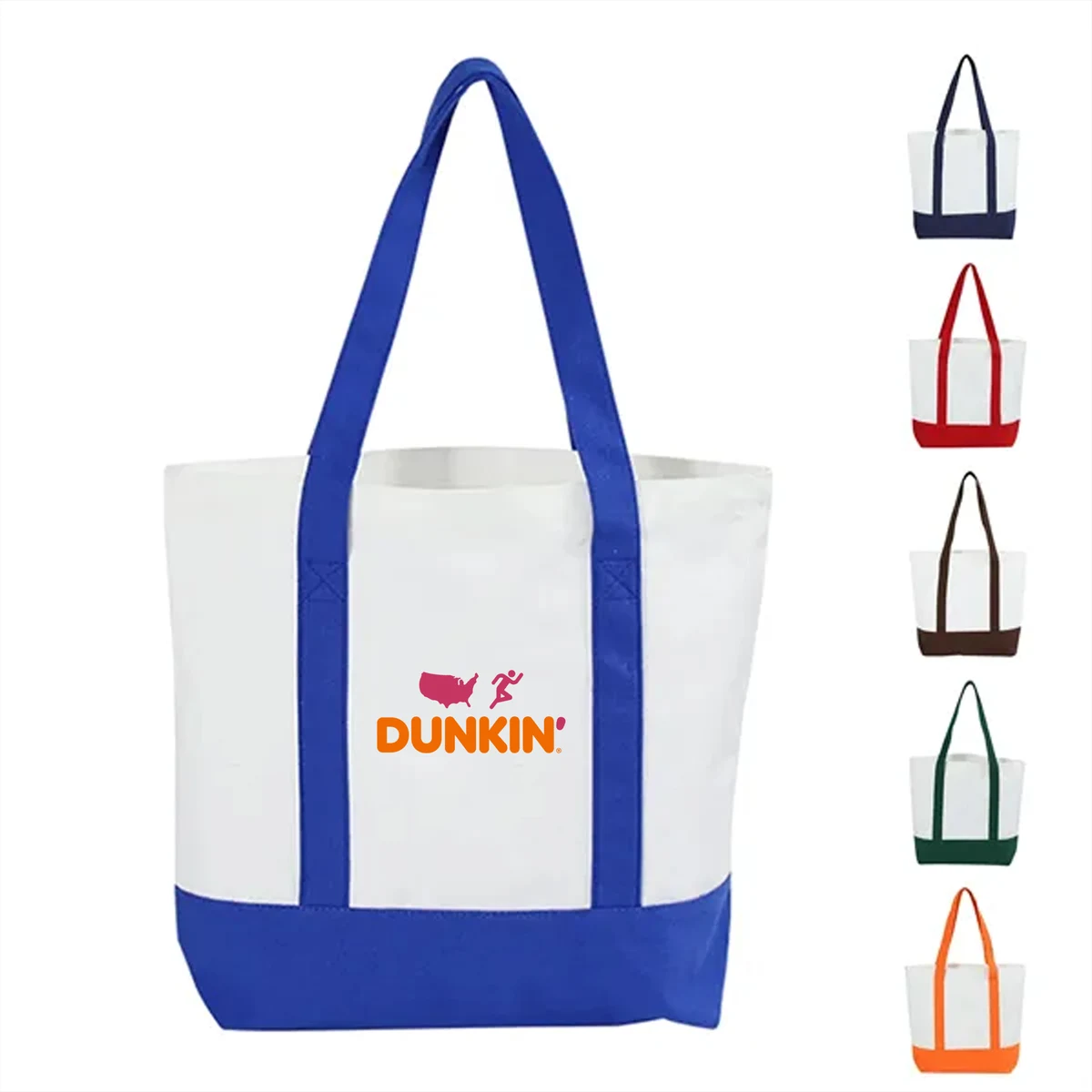 Two-Tone Canvas Tote ?C Durable & Eco-Friendly, custom tote bag with logo imprint 1