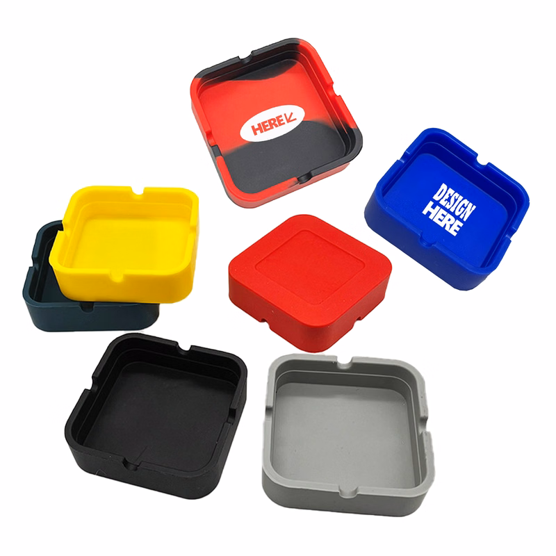 Flexible and Portable Silicone Square Ashtray