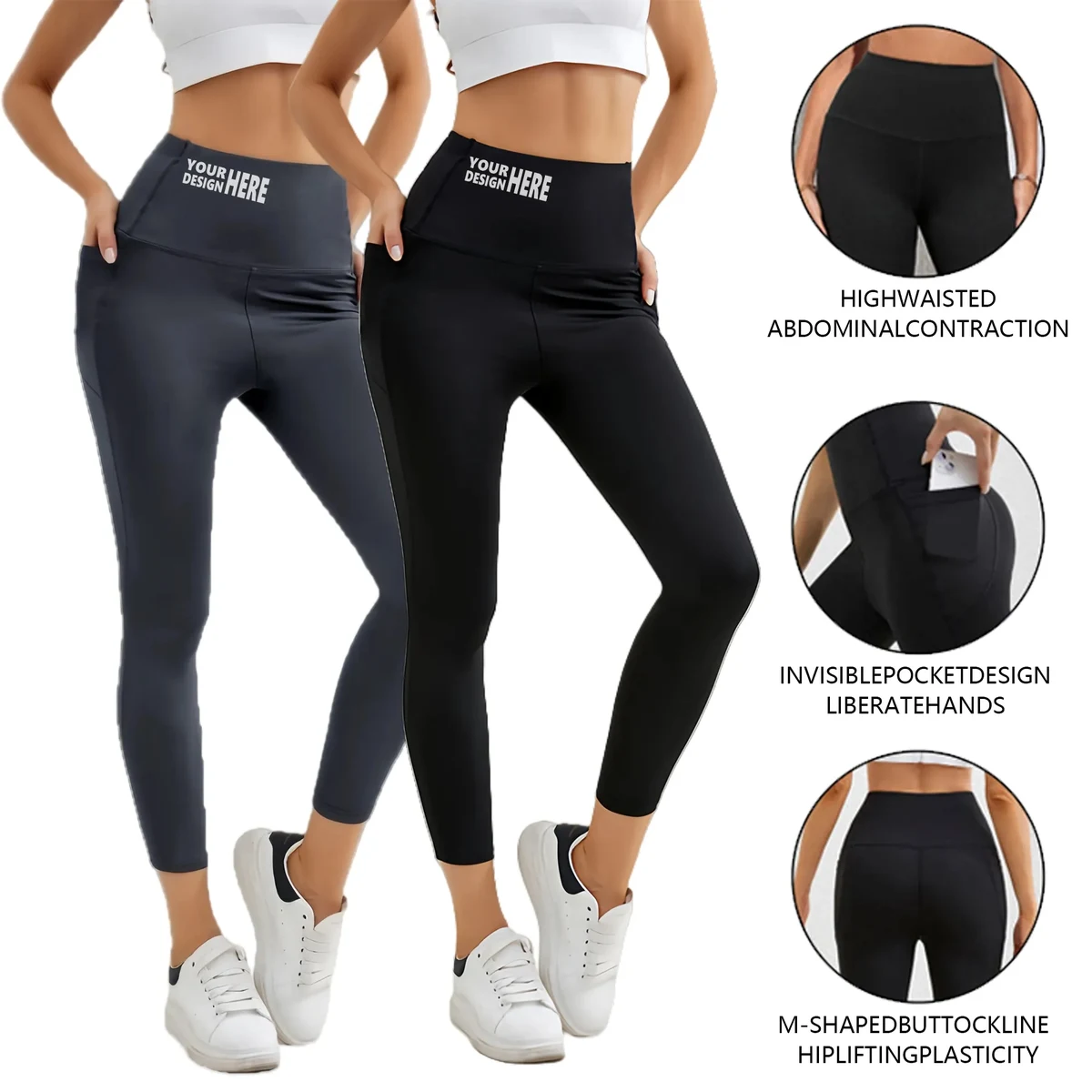 High-Waist Pocket Sport Pants 1