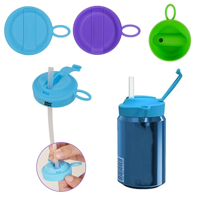 Silicone Soda Can Lids With Straw 1