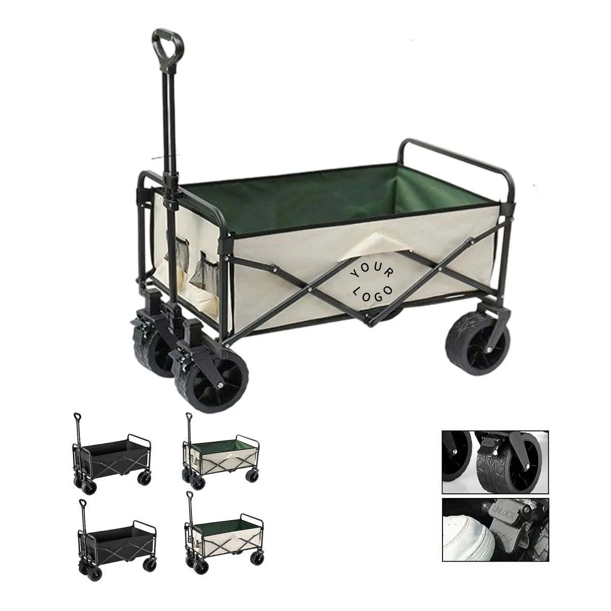 Heavy Duty Folding Utility Cart with Steel Frame 1