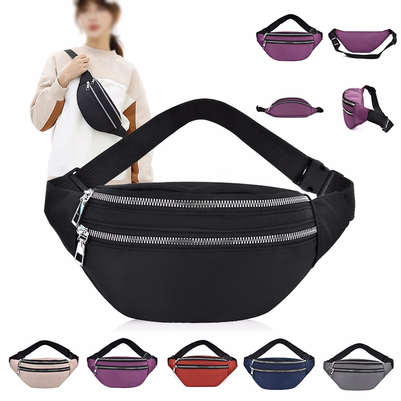 2 Zipper Shoulder Purse Belt Tote bag