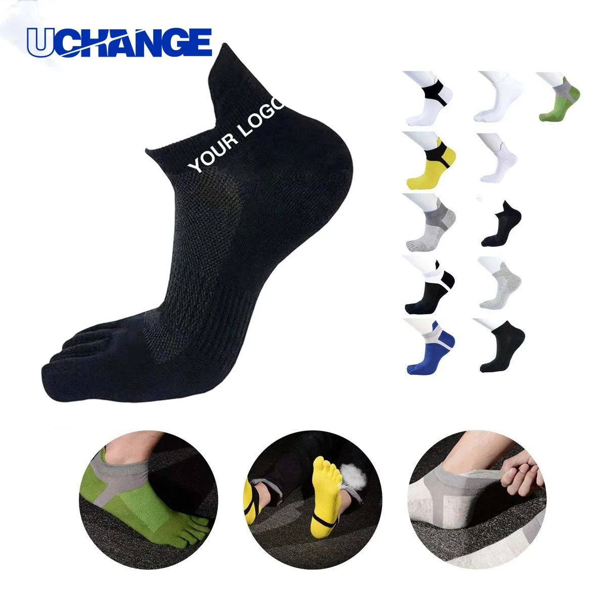 Durable Five Toe Socks Socks with Reinforced Heel for Training 1