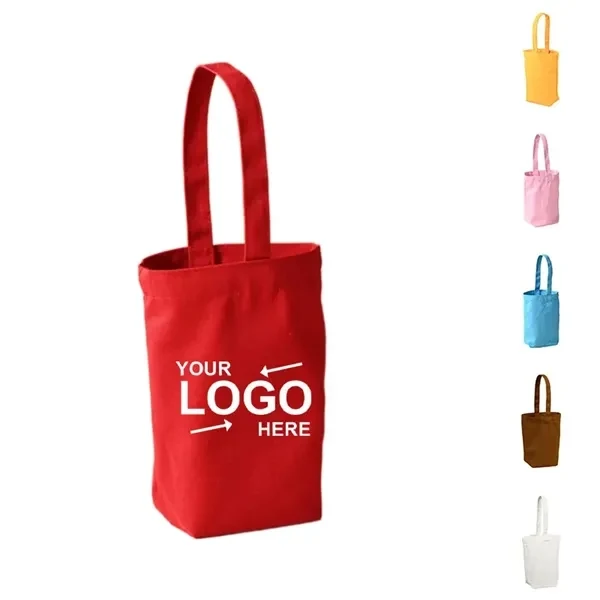 Custom 8.66 Canvas Bottle Carrier Tote — Outdoor Event & Beverage Branding 1
