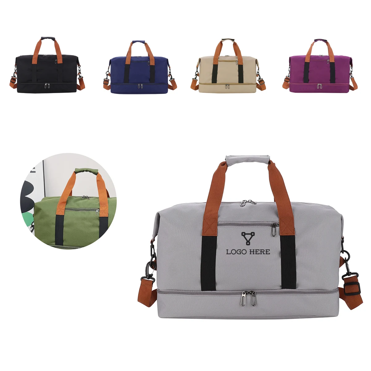 MOQ 50 Large Capacity Waterproof Duffle Travel Bag 1