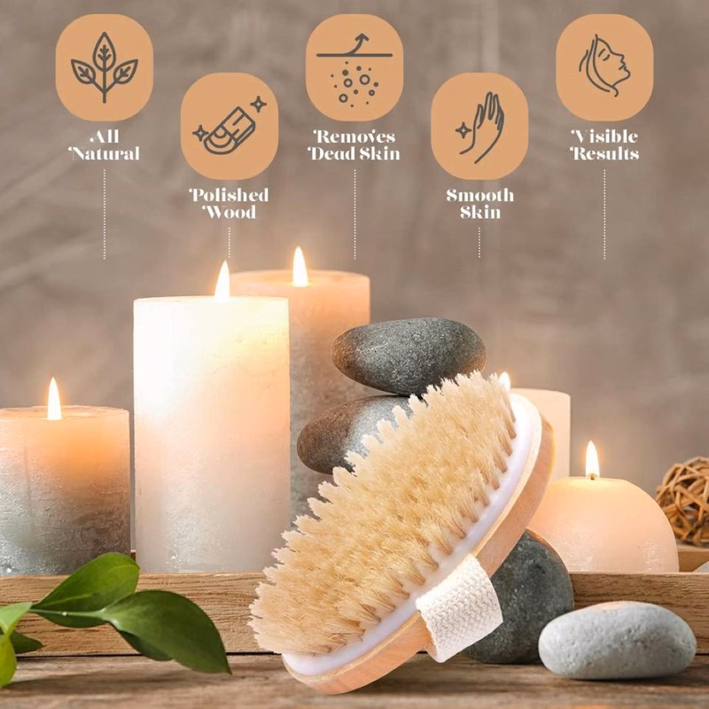 Wet and Dry Body Brush Exfoliator