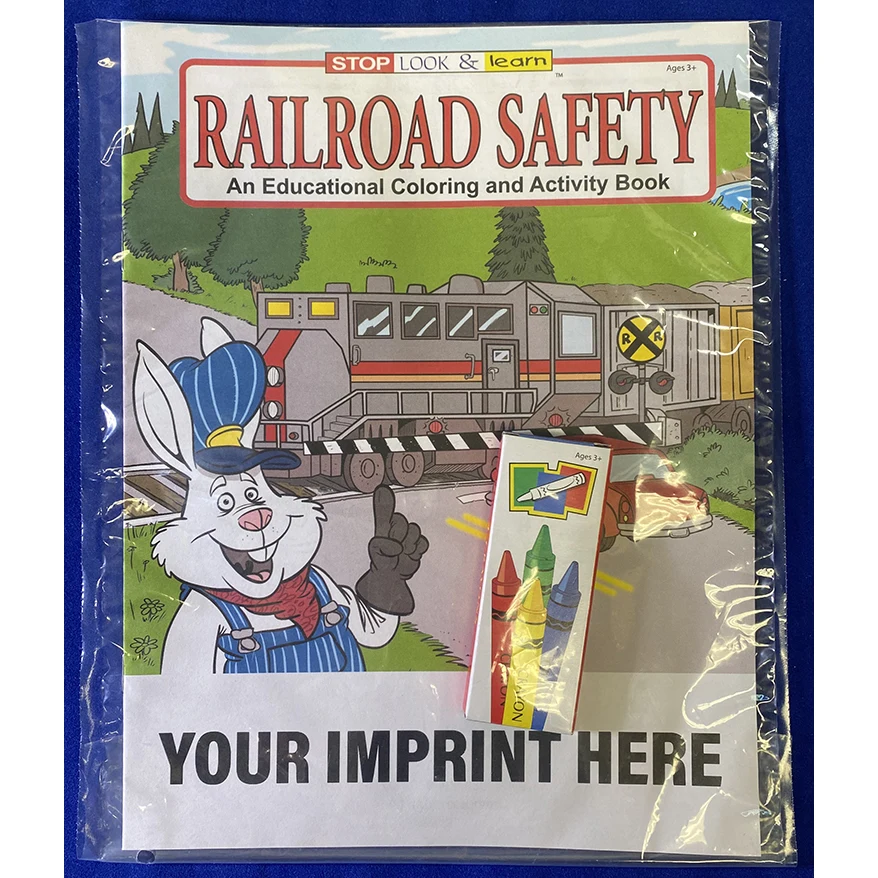 COLORING SET - Railroad Safety Coloring Book Fun Pack 1