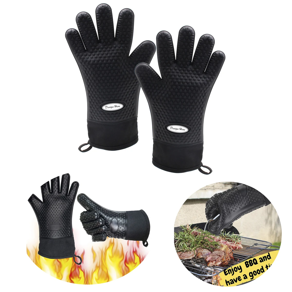 Durable Silicone Oven Mitts for Comfort and Protection 1