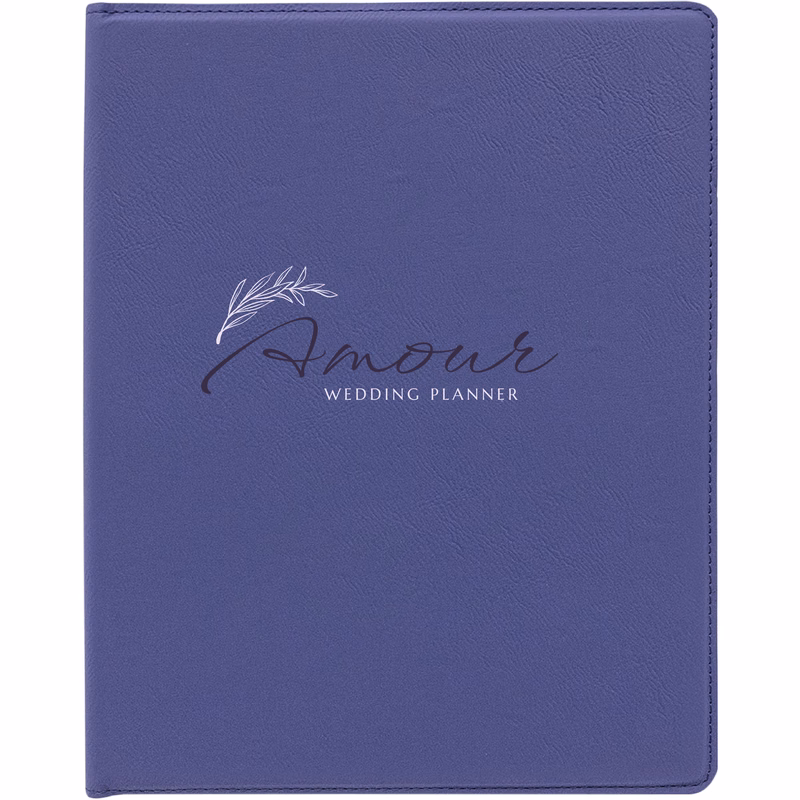 9" x 12" Leatherette Purple Portfolio