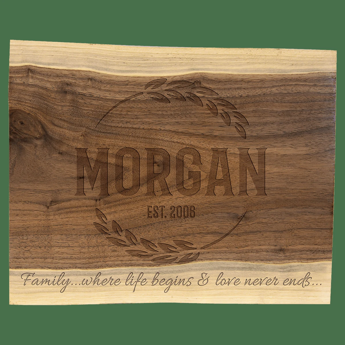 11 1/2"x 8 3/4" Black Walnut Cutting and Charcuterie Board 1