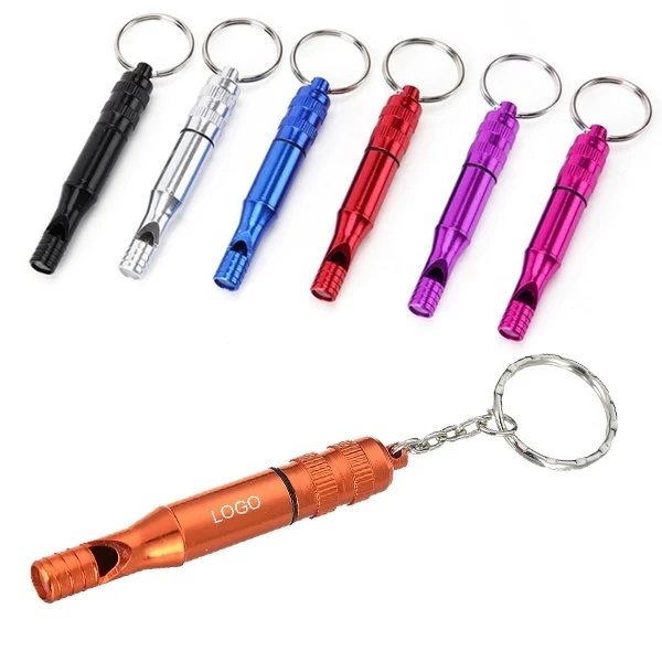 Aluminum Emergency Survival Whistle Keychain 1