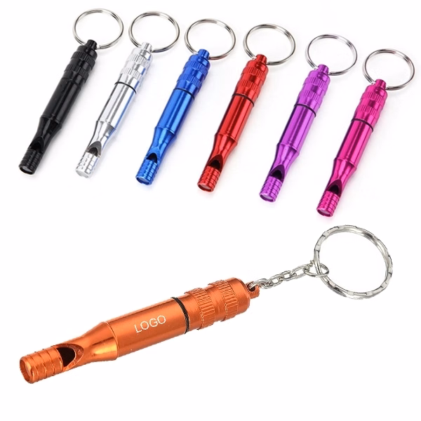 Aluminum Emergency Survival Whistle Keychain