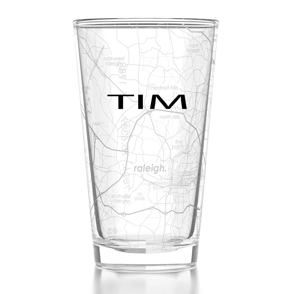 City Map Pint Glass 12Oz 1
