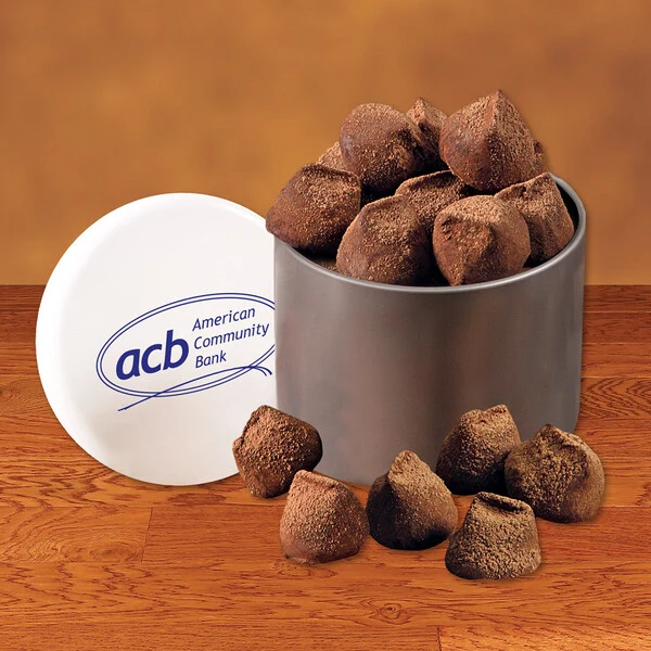 SALE - Cocoa Dusted Truffles in Designer Tin 1