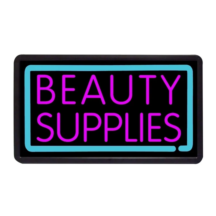 Beauty Supplies 13" x 24" Simulated Neon Sign 1