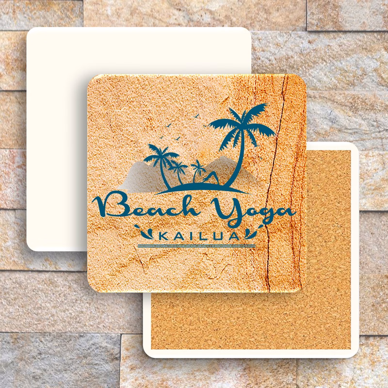 Faux Sandstone Printed Square Coaster
