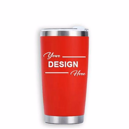 Drinkware: 20 OZ Tumbler (RED) with Lasered (CUS