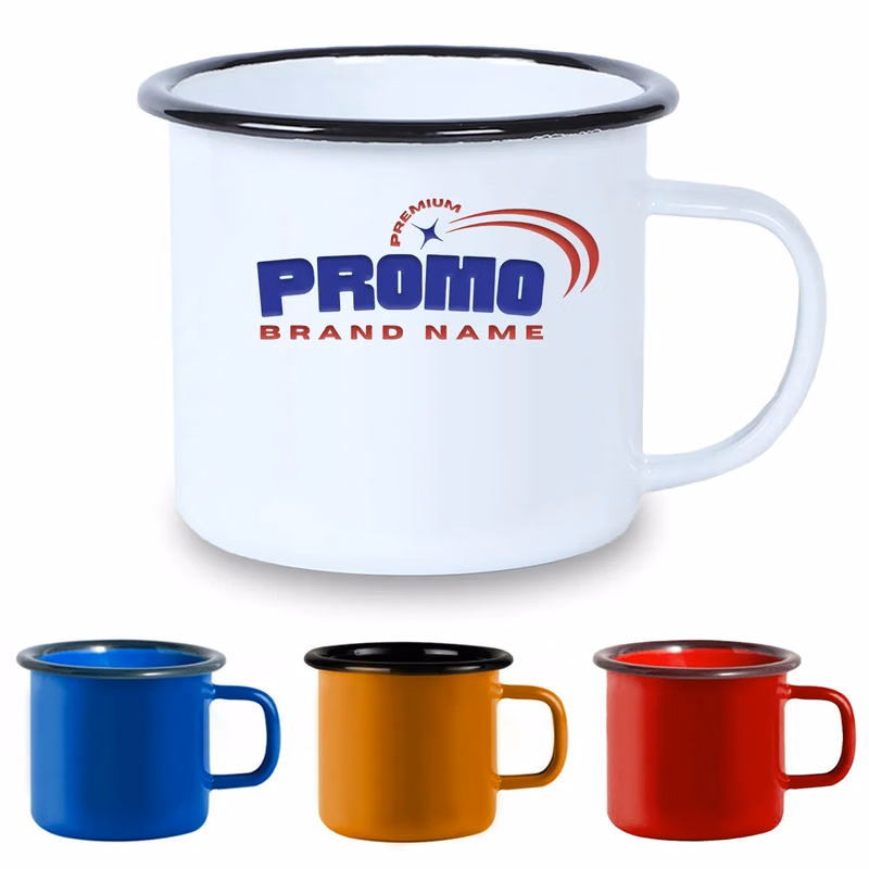 Traditional Vintage Enamel Campfire Coffee Mug W/ Handle