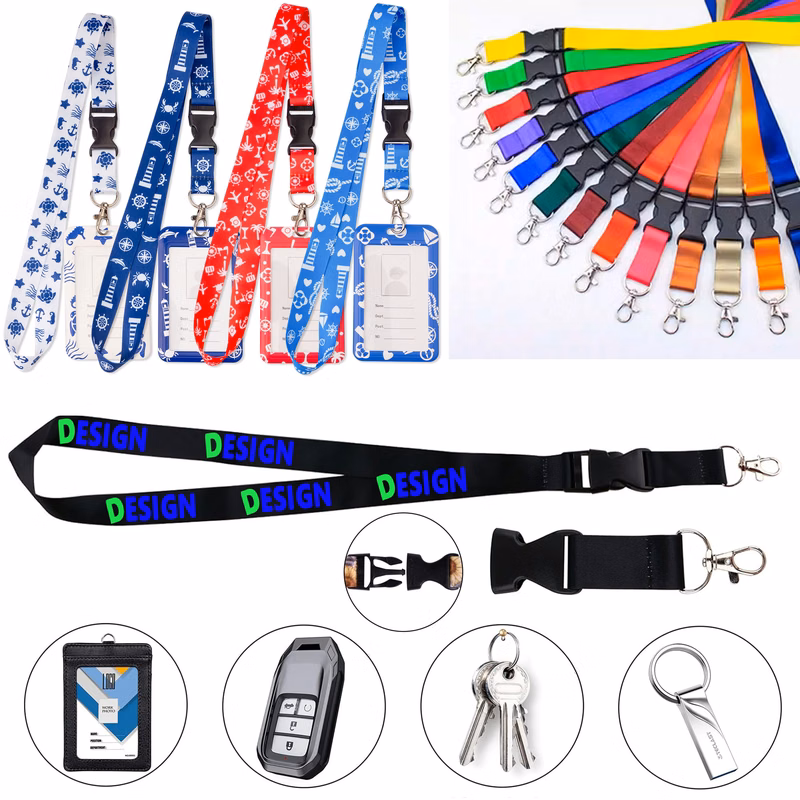 Wide Polyester Lanyard With Buckle