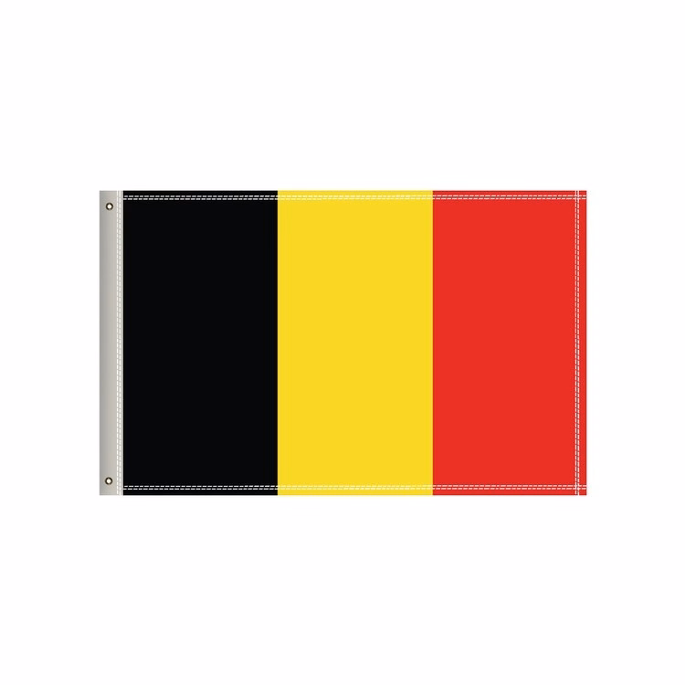 National Flag, Belgium, Double-Sided - 36"W x 24"H