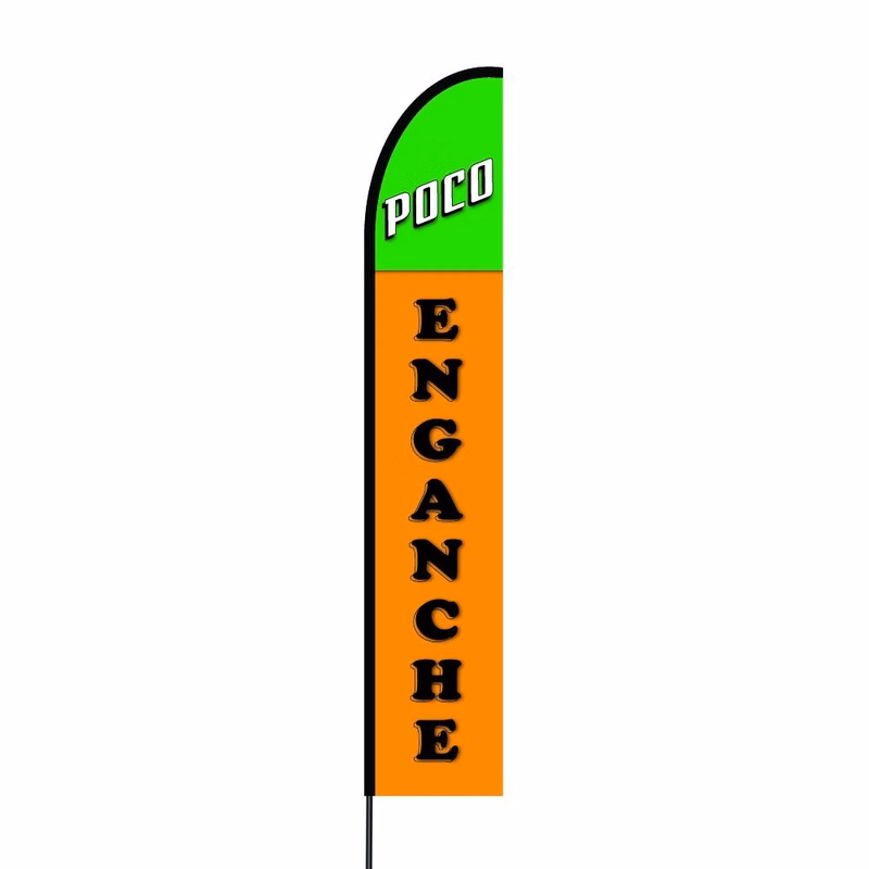 Poco Enganche Flag Kit Hardware 15' Feet Feather Flag Sign Outdoor Banner feather banners