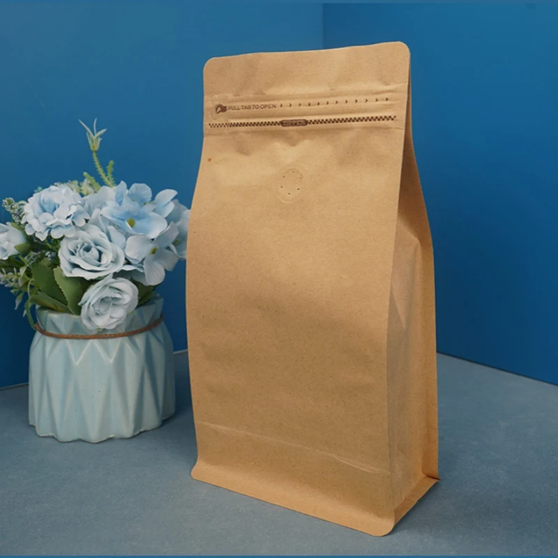 Resealable Kraft Paper Coffee Bags(1lb, 500g) 1