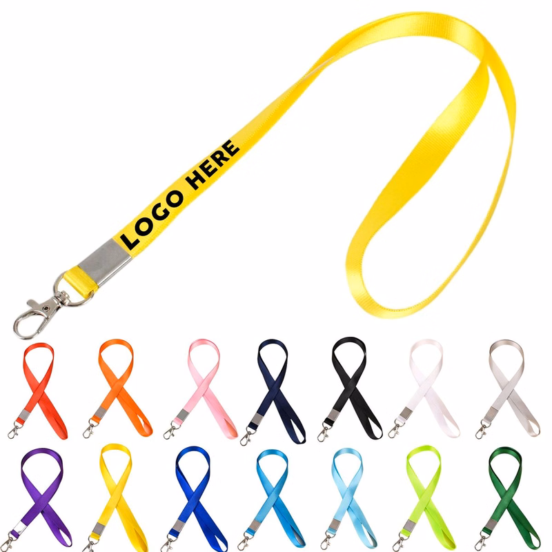 17.7"??0.6" Full Color Polyester Lanyard with Plastic Hook