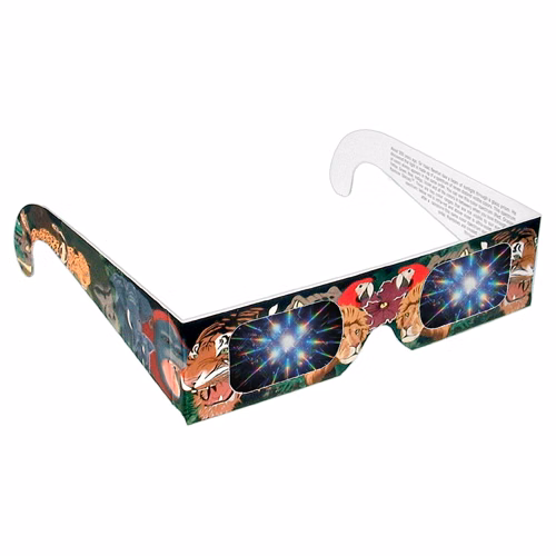 Rainbow Diffraction Glasses - African Animals - Stock Imprint